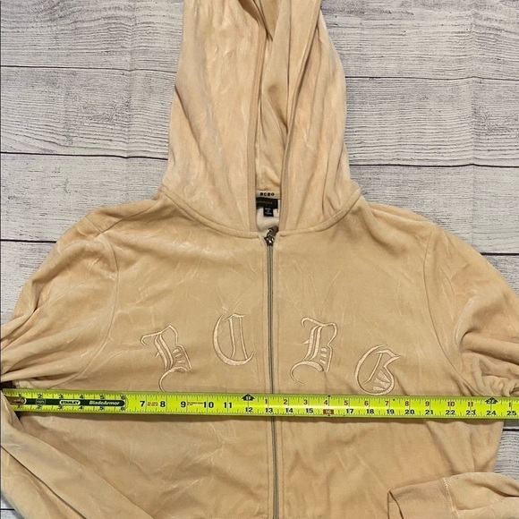 BCBG Maxazria Velour Women's Full Zip Track Jacket Embellished Plus 2X Logo - Picture 6 of 11